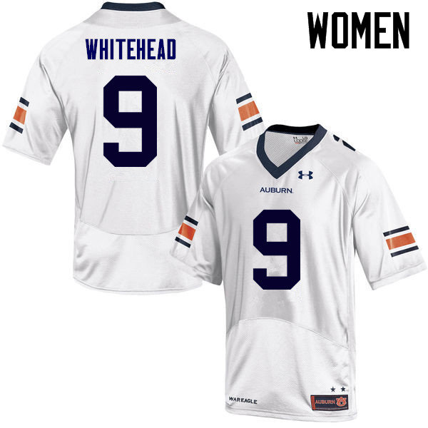 Auburn Tigers Women's Jermaine Whitehead #9 White Under Armour Stitched College NCAA Authentic Football Jersey AFH3574RS